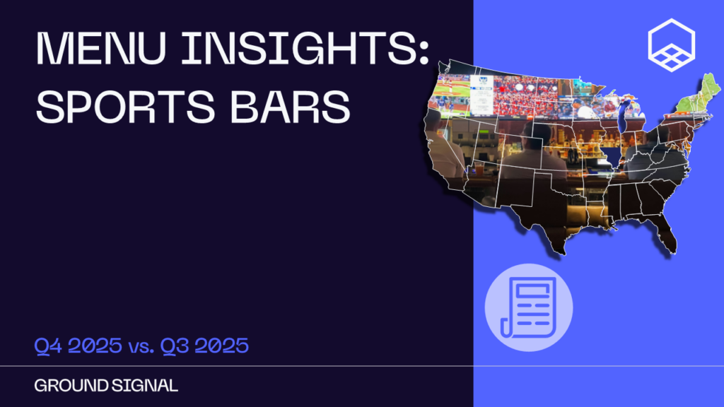Sports Bars Menu Insights Q4 2025