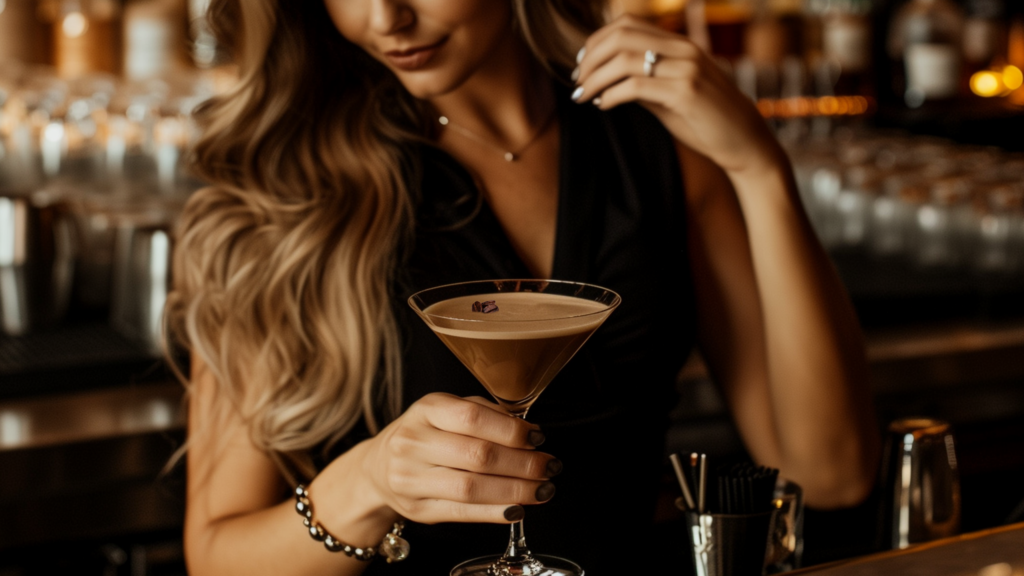 Espresso Martini cocktail insights highlighting happy hour, brunch, and date night occasions along with speakeasy and rooftop venues where the cocktail over-indexes.