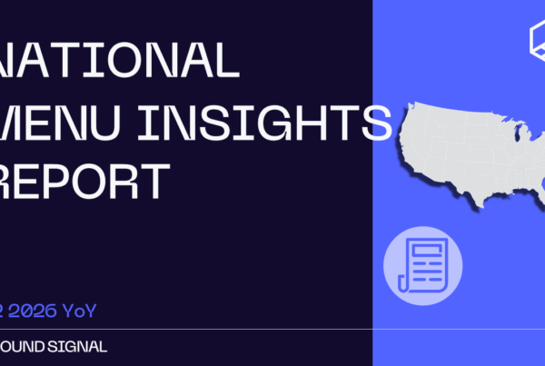 Ground Signal National Menu Insights Report cover for Q2 2026, with a US map graphic